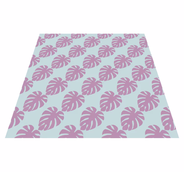 Alfombra vinílica naturaleza estampado de hojas - TenVinilo