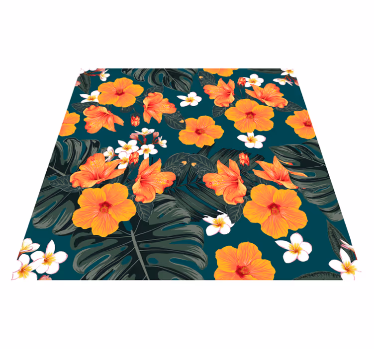 Alfombra vinílica naturaleza floración exótica - TenVinilo