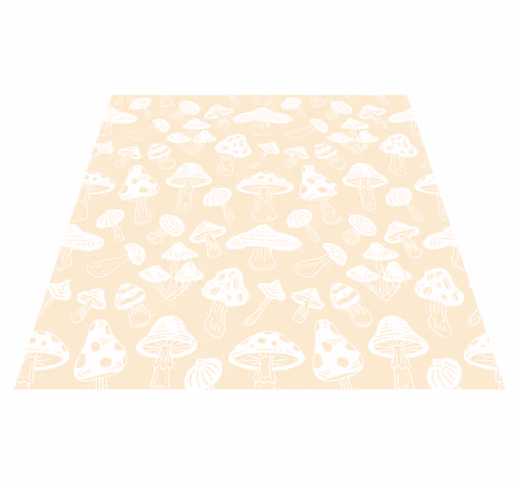 Alfombra vinílica flores diseño de setas beige - TenVinilo