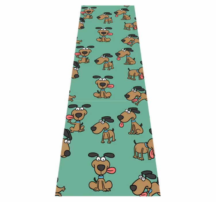 Alfombra vinílica dormitorio estilo perro divertido - TenVinilo
