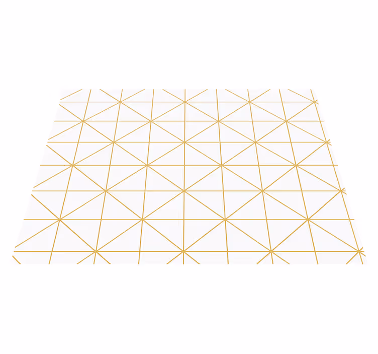 Alfombra vinílica dormitorio geométrico dorado - TenVinilo