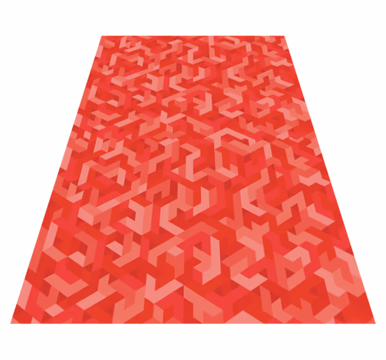 Alfombra vinílica geométrica configuración intrincada - TenVinilo