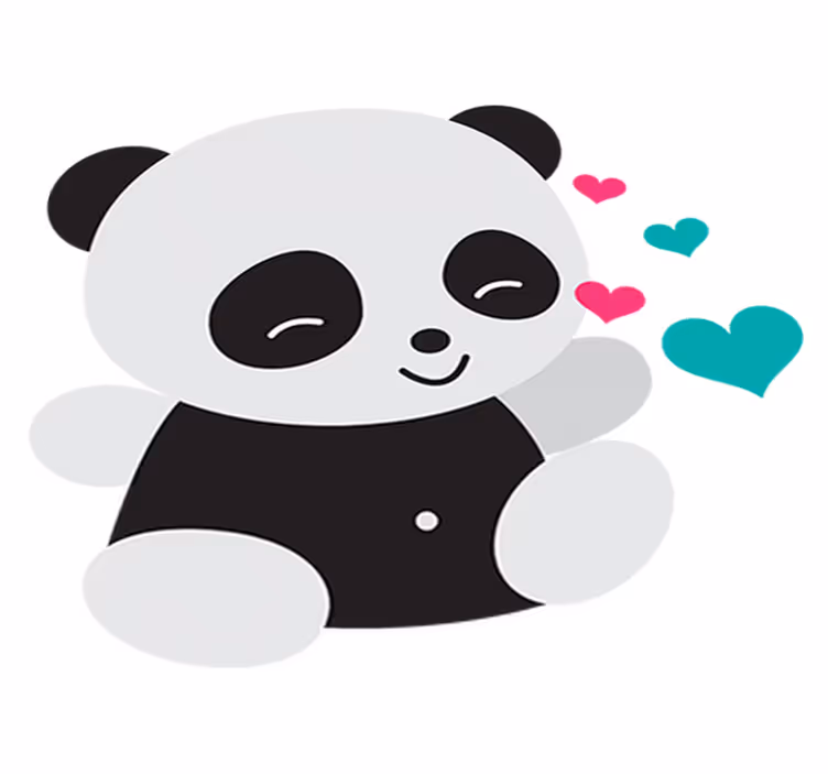 Alfombra vinílica infantil oso panda encantador - TenVinilo