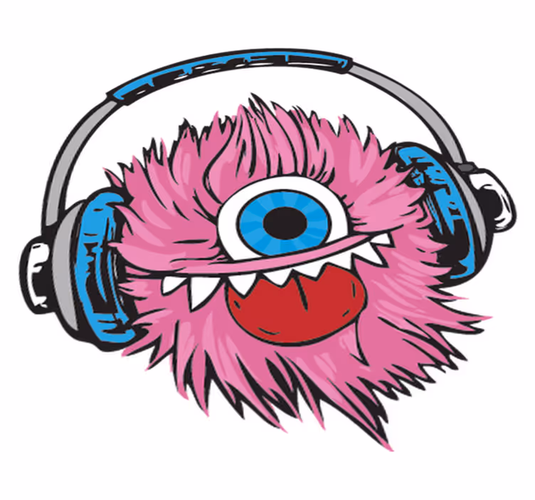 Alfombra vinílica infantil monstruo rosa peludo - TenVinilo