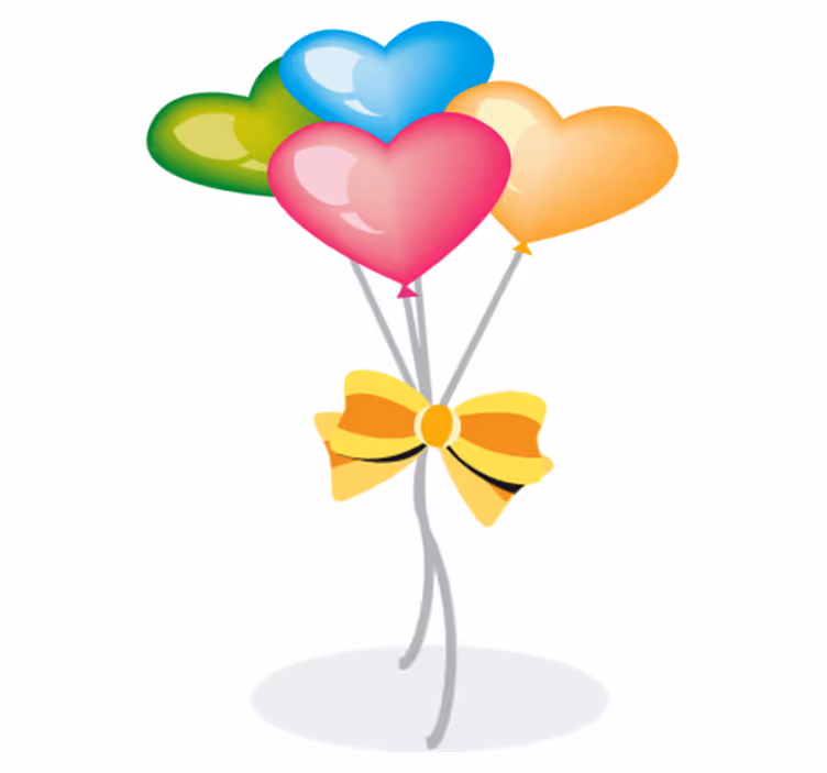 Alfombra vinílica infantil globos en forma de corazón - TenVinilo