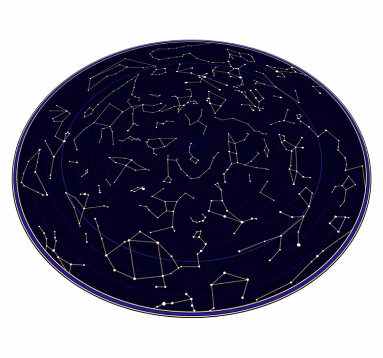 Alfombra vinílica infantil mapa de constelaciones - TenVinilo