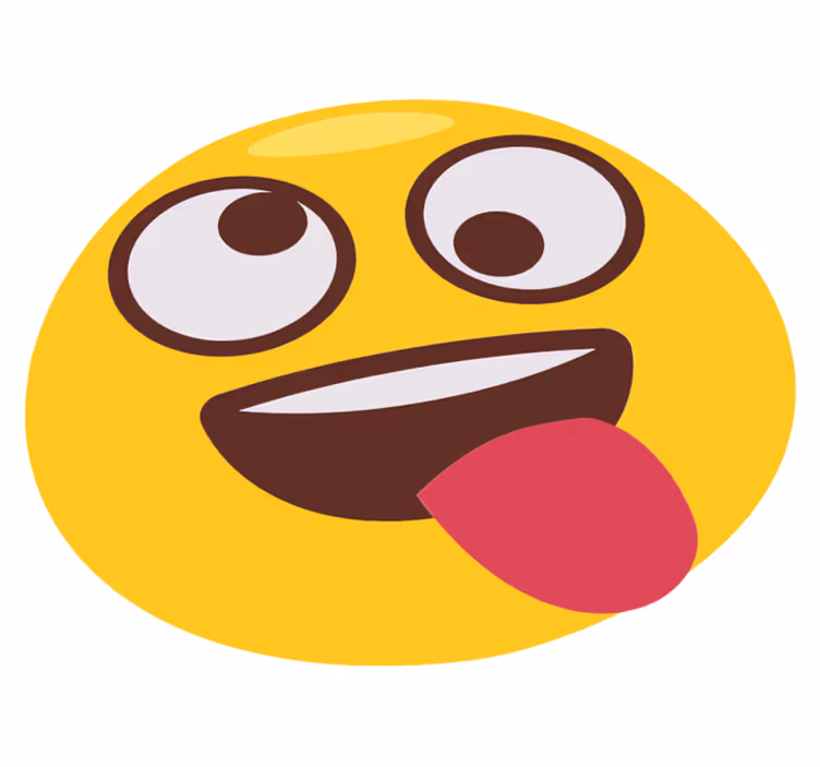 Alfombra vinílica infantil cara de emoji juguetona - TenVinilo