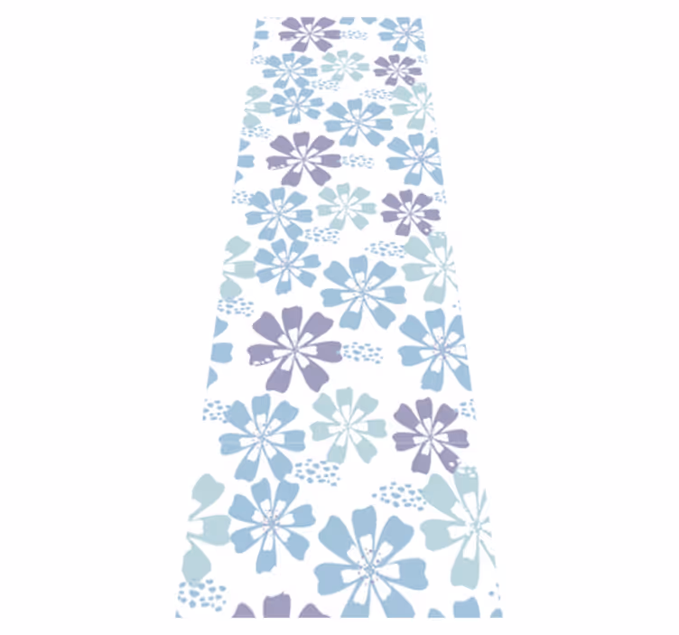 Alfombra vinílica baño estampado floral pastel - TenVinilo