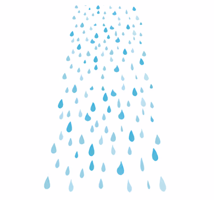 Alfombra vinílica baño gotas de agua acuareladas - TenVinilo