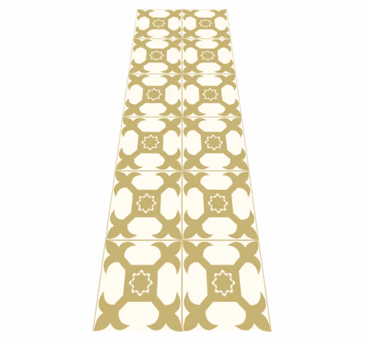 Alfombra vinílica baño patrón de azulejos brillantes - TenVinilo
