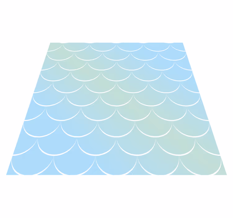 Alfombra vinílica baño patrón de escamas pastel - TenVinilo
