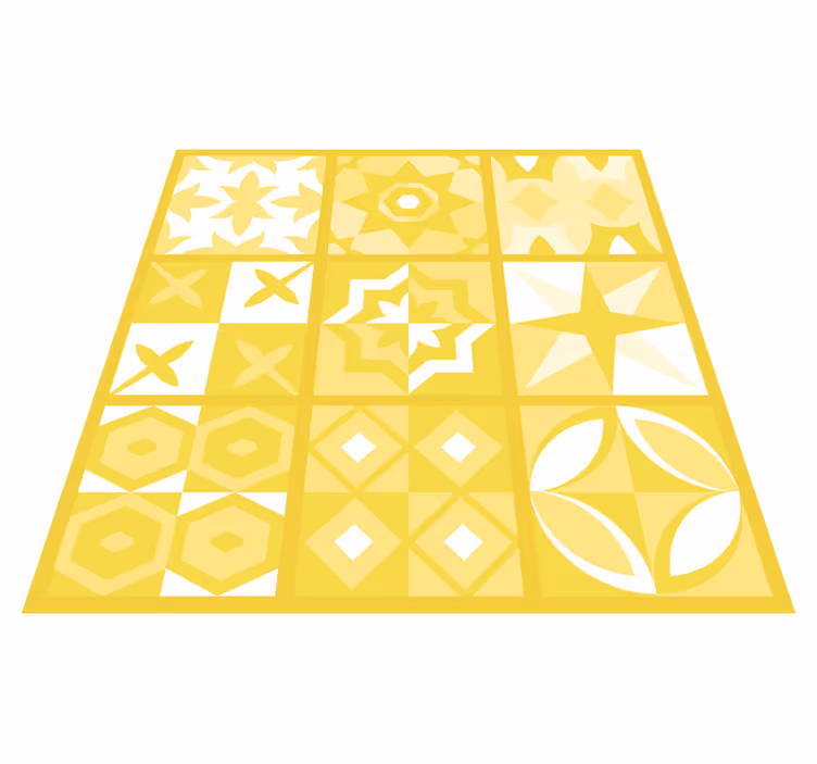 Alfombra vinílica baño pantone iluminante - TenVinilo