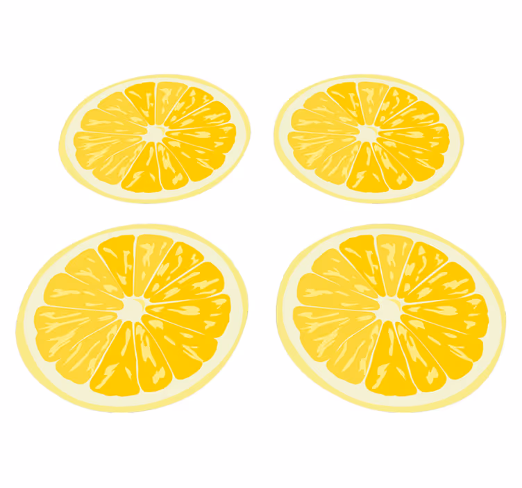Alfombra vinílica cocina pack de pegatinas limones - TenVinilo