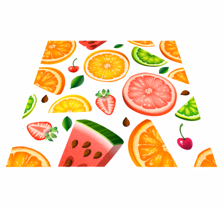 Alfombra vinílica cocina vinilo para cocina frutas - TenVinilo