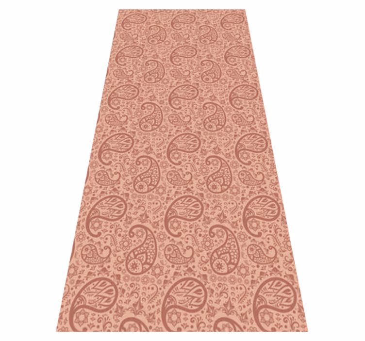 Alfombra vinílica cocina patrón paisley frigorífico - TenVinilo
