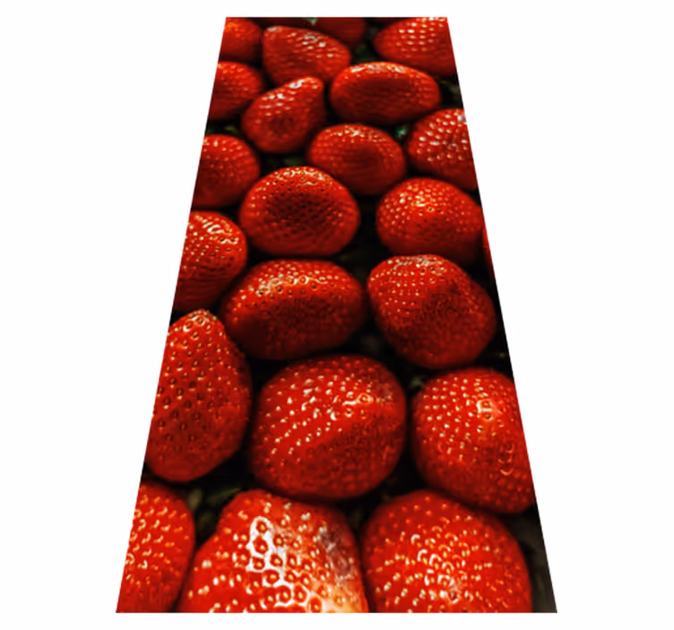 Alfombra vinílica cocina fresas - TenVinilo