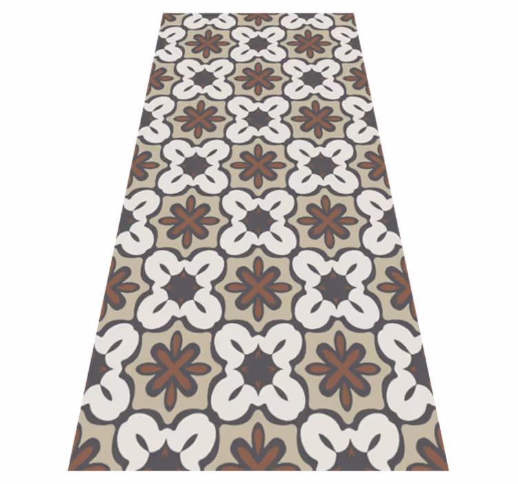 Alfombra vinílica cocina estilo gracia marrón hidráulico - TenVinilo