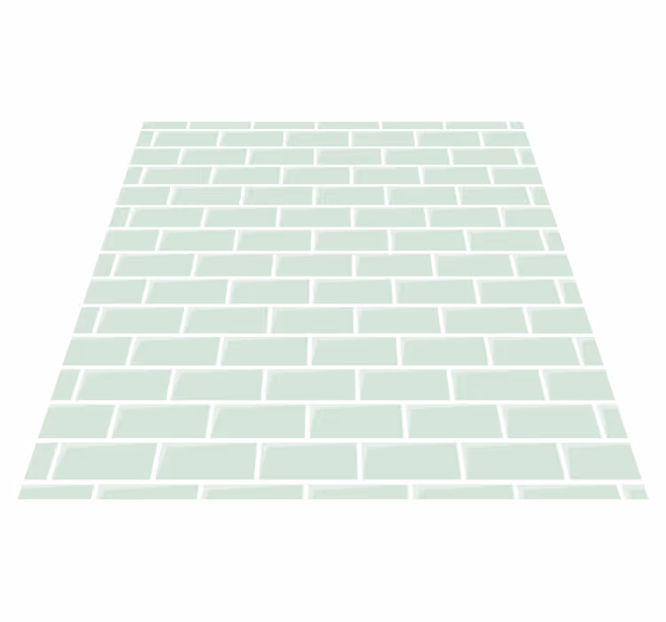 Alfombra vinílica cocina adhesivo de ladrillos verdes - TenVinilo
