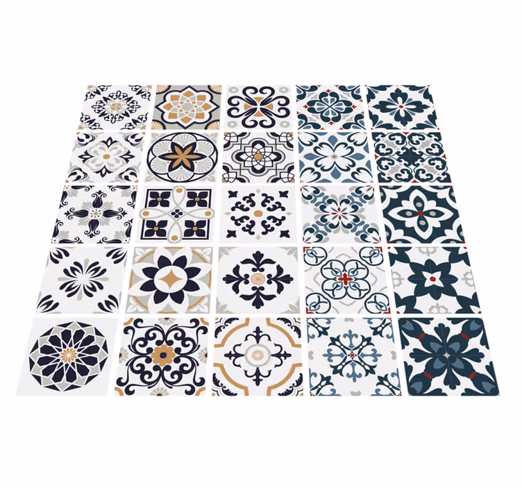 Alfombra vinílica cocina adhesivos de azulejos vintage - TenVinilo