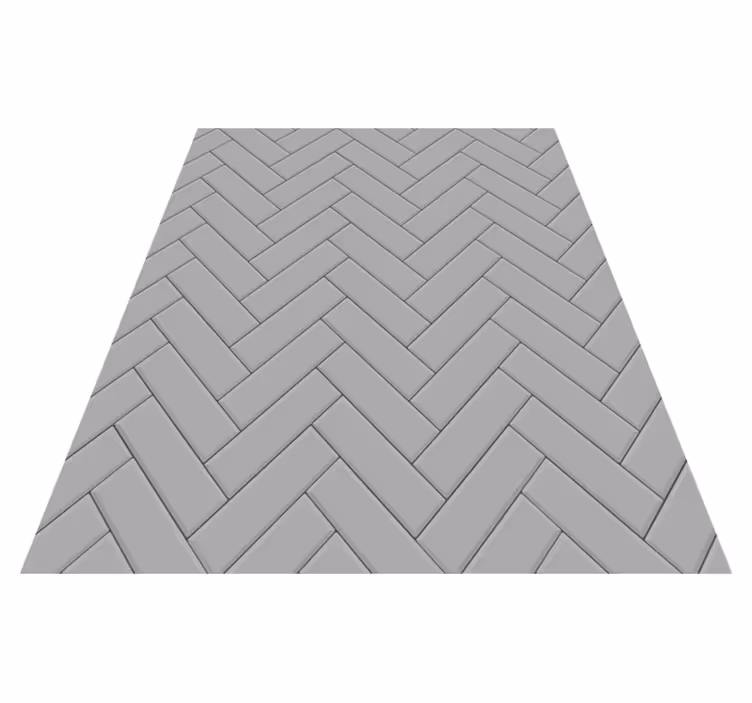 Alfombra vinílica cocina azulejos gris espiga - TenVinilo