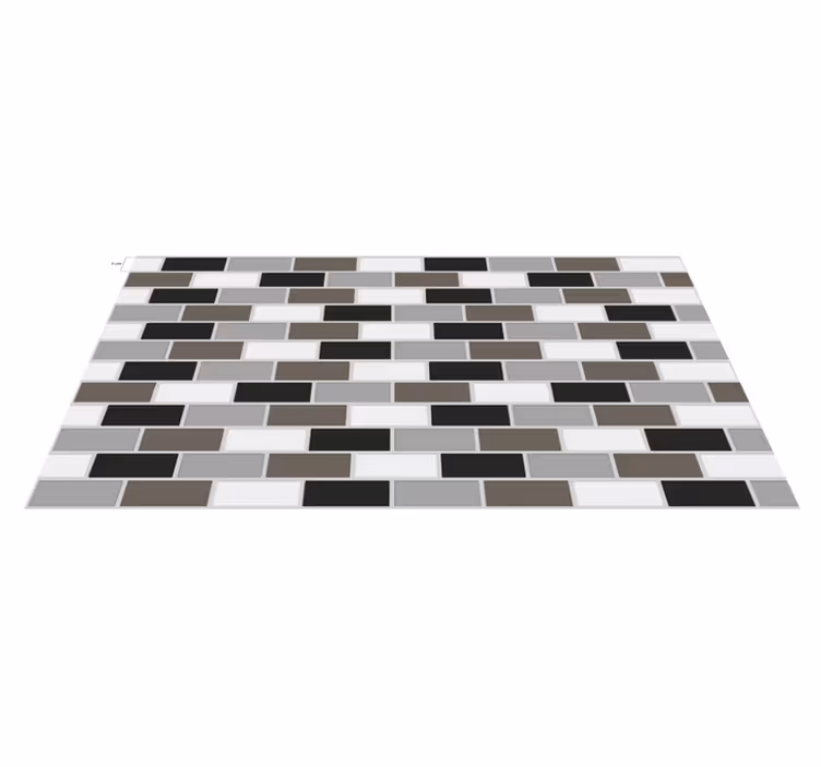 Alfombra vinílica cocina borde de loseta gris - TenVinilo