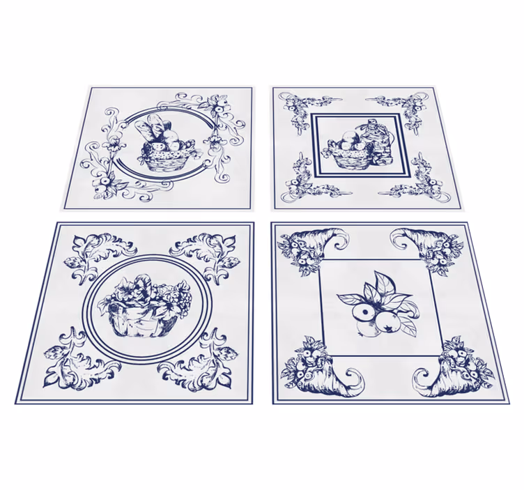 Alfombra vinílica cocina cerámica belga - TenVinilo