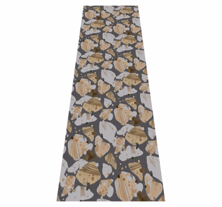 Alfombra vinílica dormitorio diseño terrazzo cemento - TenVinilo