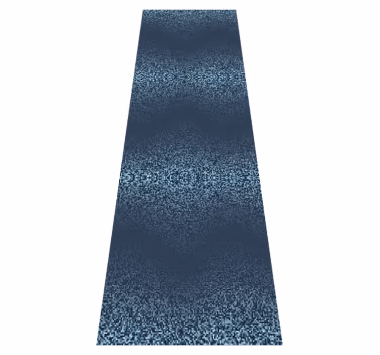 Alfombra vinílica dormitorio diseño retro de cuadros azules - TenVinilo