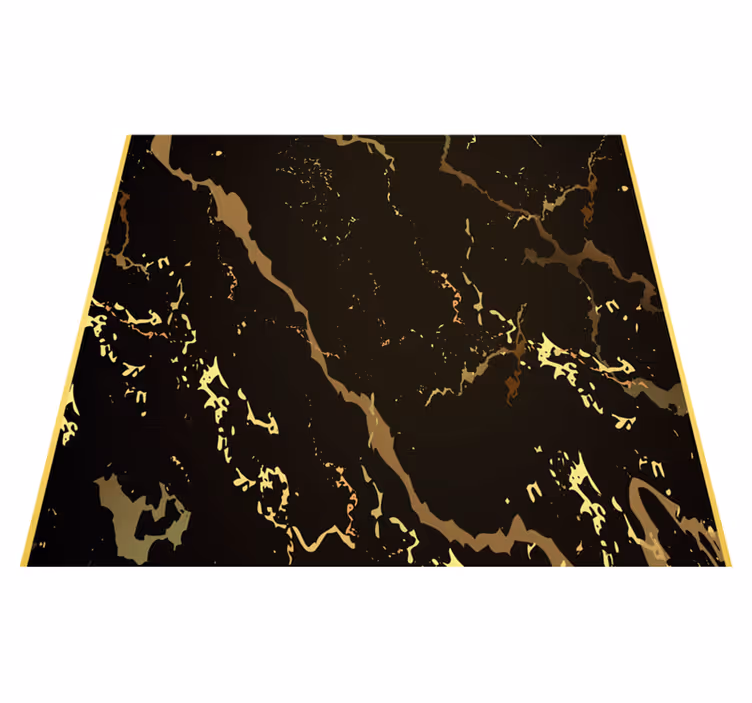 Alfombra vinílica oficina textura mármol negro oro - TenVinilo