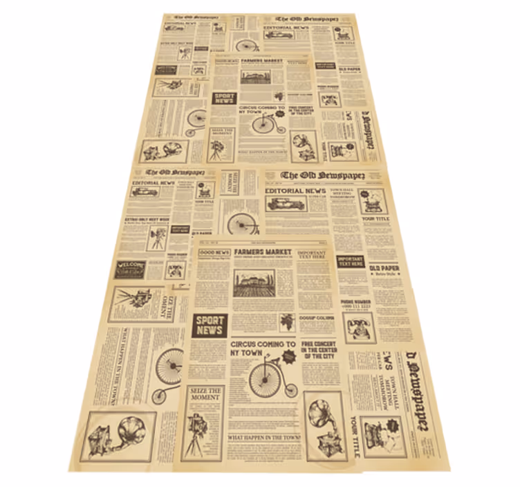 Alfombra vinílica oficina periódico americano vintage - TenVinilo