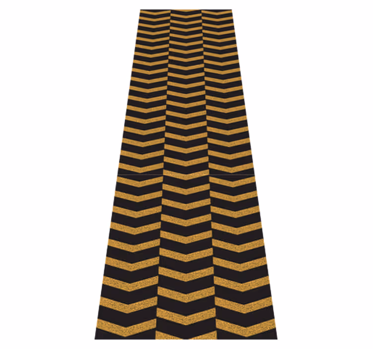 Alfombra vinílica oficina líneas de mármol dorado - TenVinilo