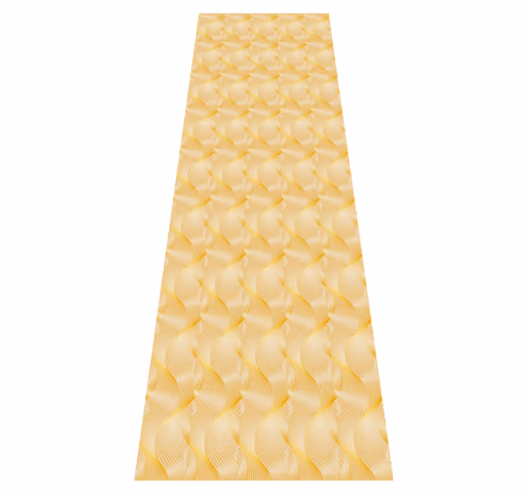 Alfombra vinílica oficina ilusión de olas doradas - TenVinilo