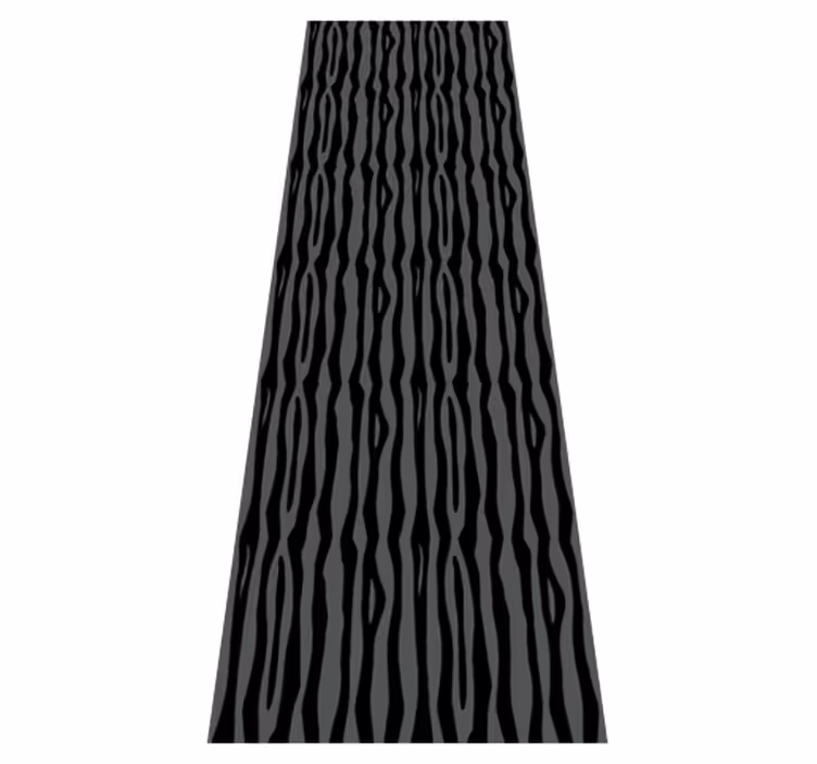 Alfombra vinílica dormitorio rayas onduladas grises y negras - TenVinilo