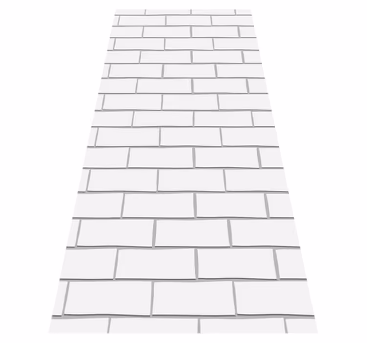 Alfombra vinílica dormitorio ladrillos blancos gruesos - TenVinilo