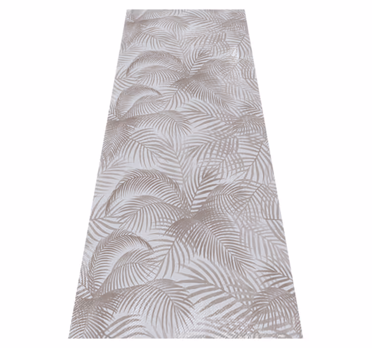 Alfombra vinílica dormitorio botánica elegante gris 80's - TenVinilo