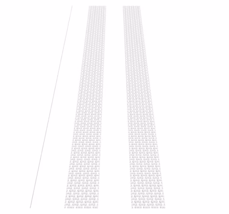 Alfombra vinílica dormitorio rayas verticales 3d blancas - TenVinilo