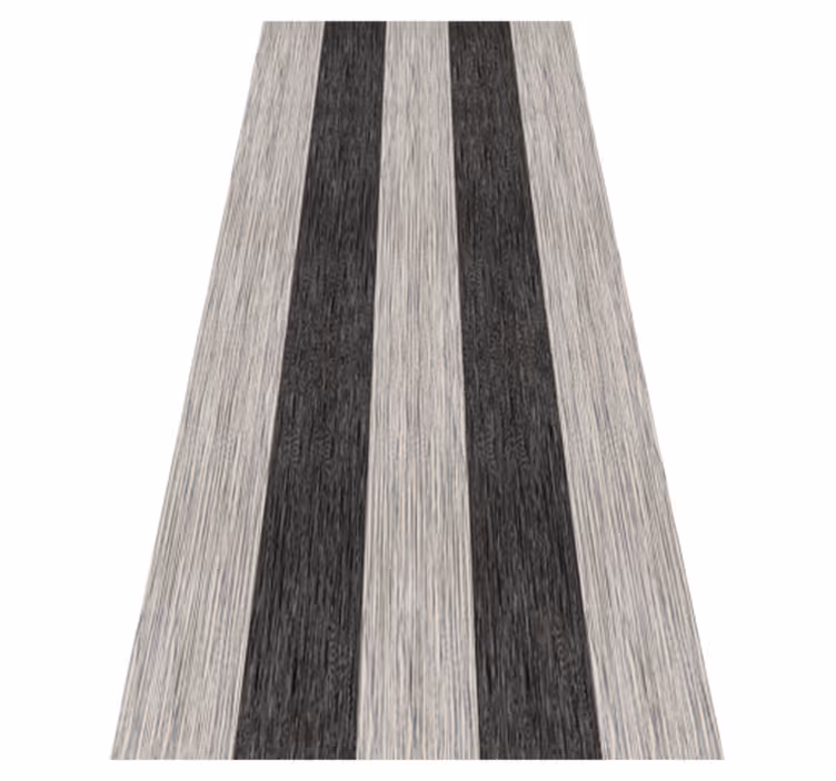 Alfombra vinílica dormitorio efecto madera blanco y negro - TenVinilo