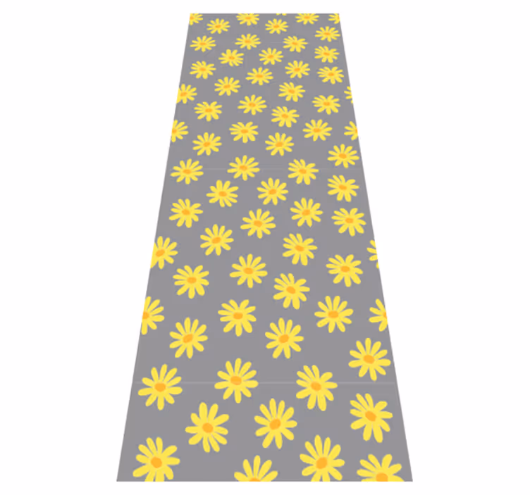 Alfombra vinílica dormitorio naranja calendula - TenVinilo