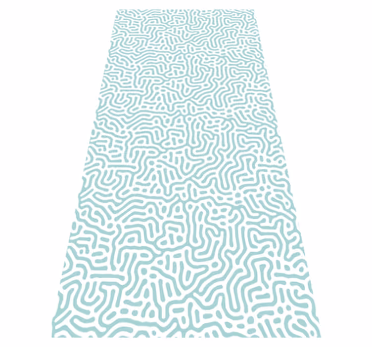 Alfombra vinílica dormitorio patrón natural verde y blanco - TenVinilo