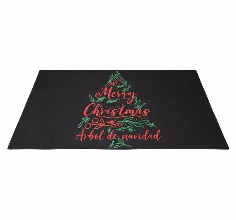 Alfombra vinílica dormitorio Árbol de navidad feliz navidad - TenVinilo