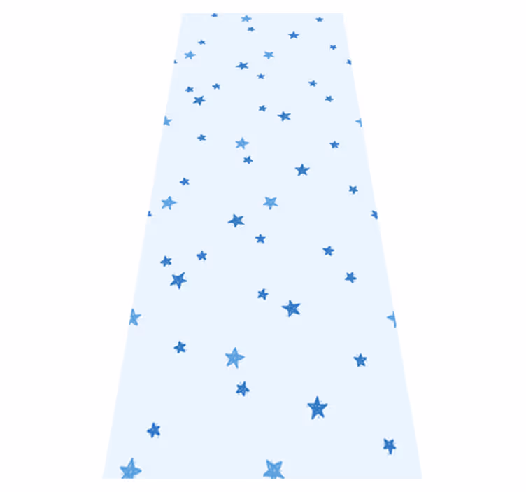 Alfombra vinílica nórdica estampado estrellas azules - TenVinilo
