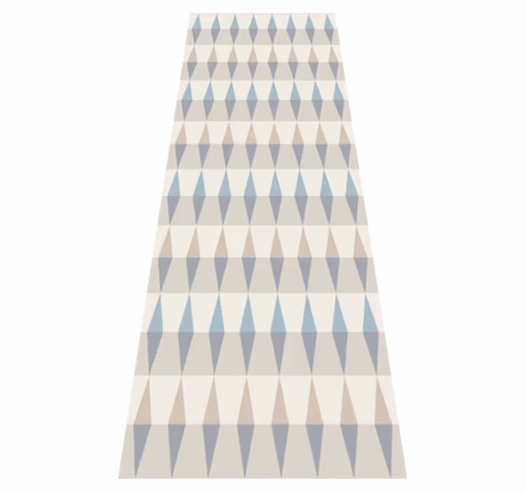 Alfombra vinílica nórdica azul cielo geométrica - TenVinilo