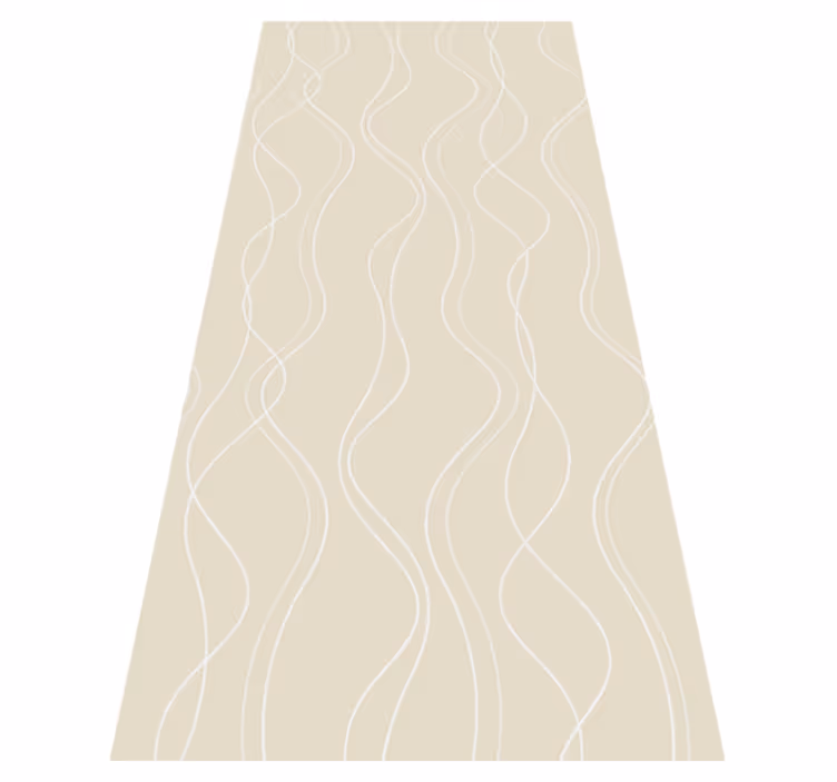 Alfombra vinílica nórdica patrón artístico blanco y beige - TenVinilo