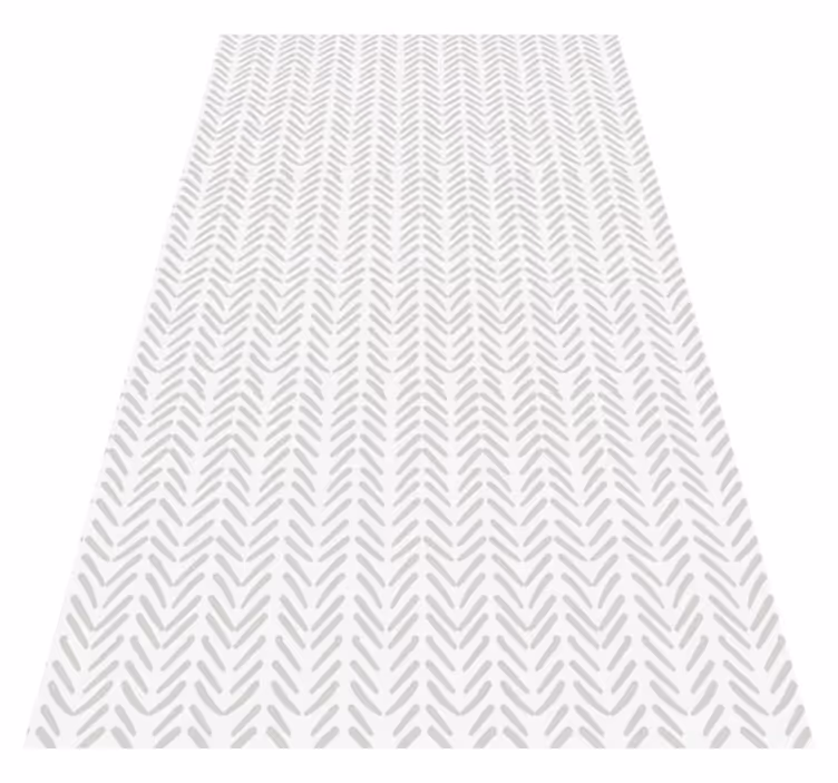 Alfombra vinílica nórdica líneas zig zag grises - TenVinilo