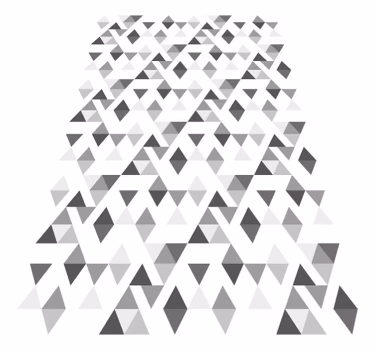 Alfombra vinílica nórdica triángulos gris y blanco - TenVinilo