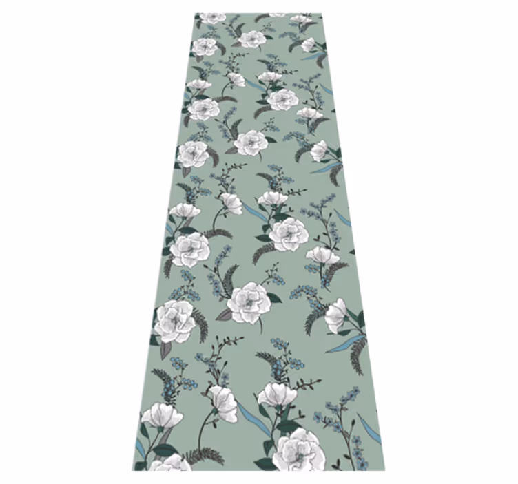 Alfombra vinílica naturaleza árbol magnolia blanco - TenVinilo