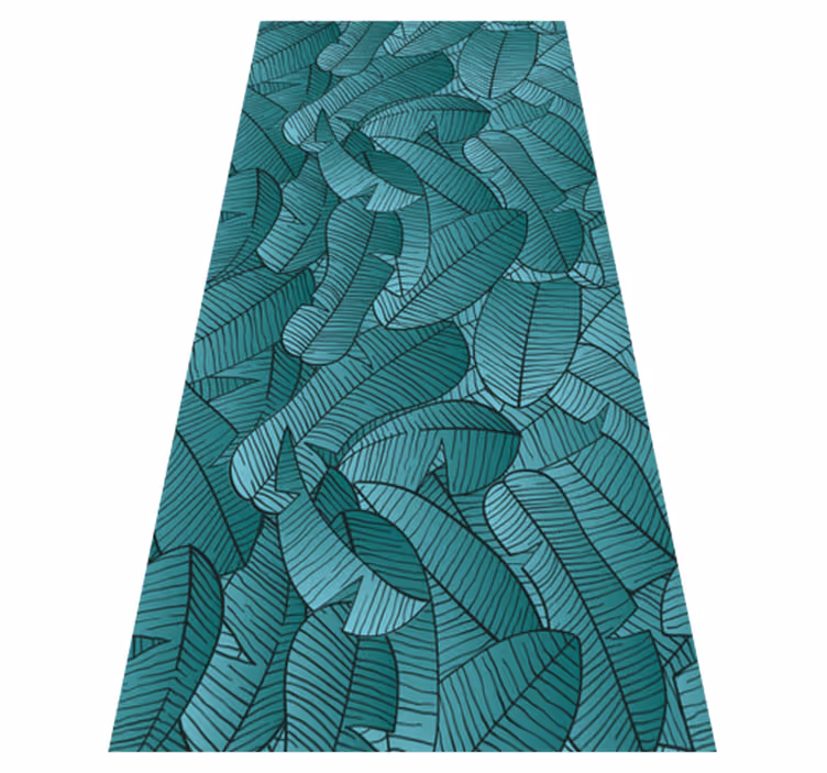 Alfombra vinílica naturaleza patrón de palmeras verdes - TenVinilo