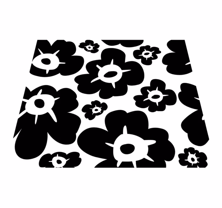Alfombra vinílica naturaleza amapola negra - TenVinilo