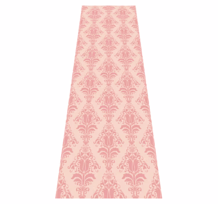 Alfombra vinílica vintage patrón floral rosa provincial - TenVinilo