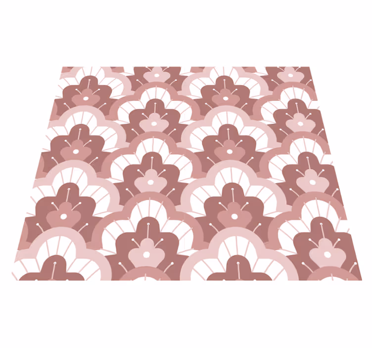Alfombra vinílica vintage papel pintado vintage rosa - TenVinilo